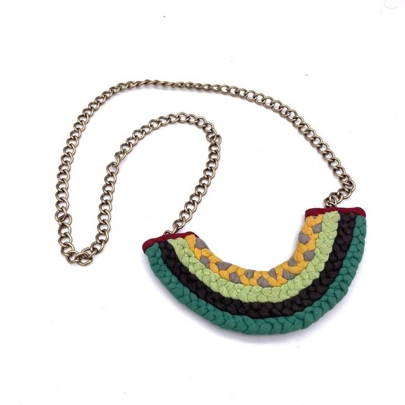 Aranaz Woven Statement Necklace - Picture 1 of 4